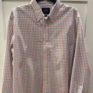 Charles Tyrwhitt Orange and Blue Check Shirt